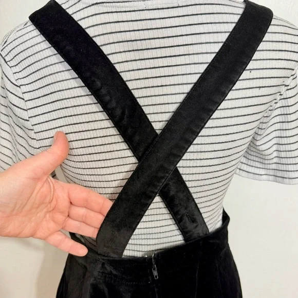 ModCloth velvet pinafore dress jumper Cupcake consultant size Large NWT - Picture 7 of 17